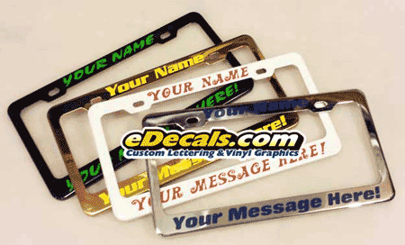 Create Your Own License Plate Frames