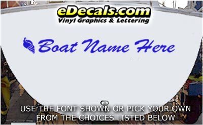 WSD432 Shell Your Name Here Boat Decal